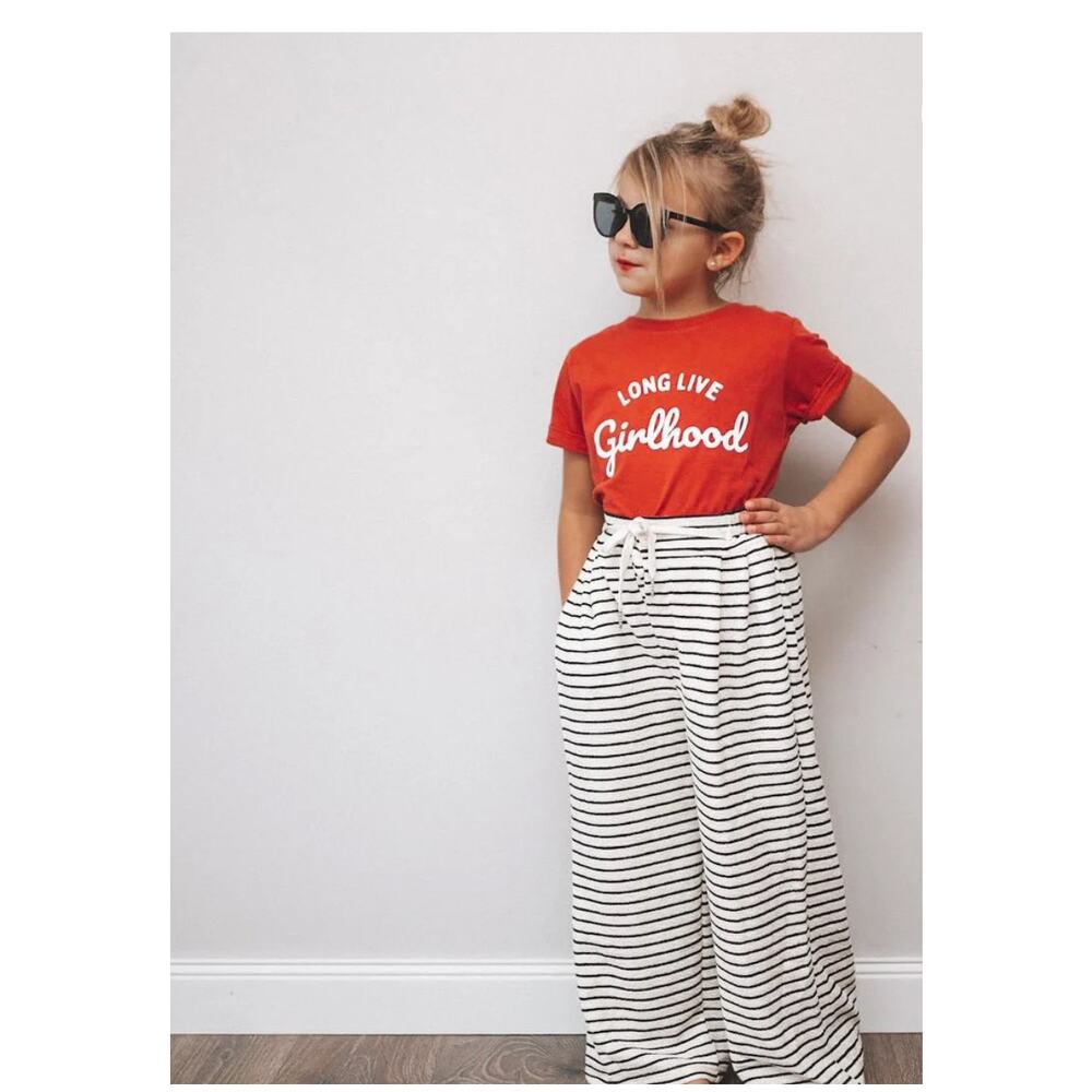 Long Live Girlhood Graphic Tee Coral Girls Size 3T